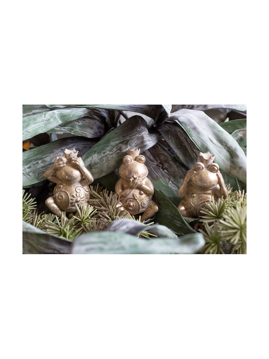 InTheBox Decorative Frog Polyresin Grenouille in Gold 12.2x9.4x22.5cm 1pcs