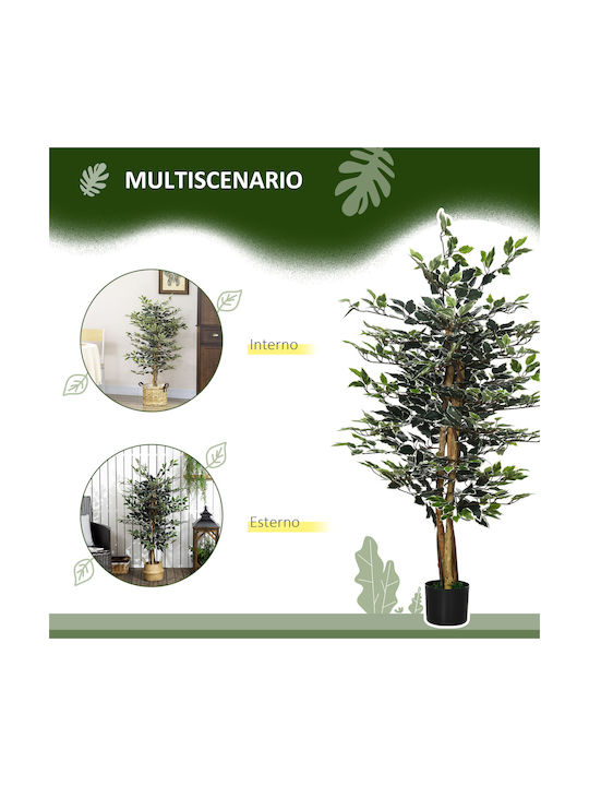 Künstliche Pflanze im Topf Grün 130cm HomCom