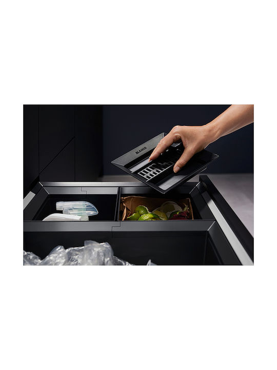 Blanco Flexon Low XL II Waste Bin Waste Plastic for Cabinet Gray 46lt 1pcs