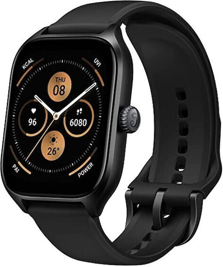 Amazfit GTS 4 Aluminium 43mm Wasserdicht Smartwatch mit Pulsmesser (Infinite Black)