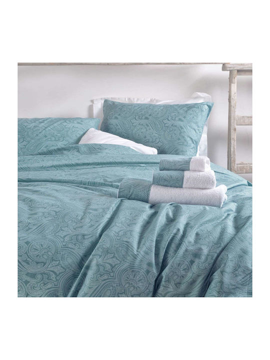 Rythmos Sheet Sets Queen 230x270cm. Charisma Turquoise 4pcs
