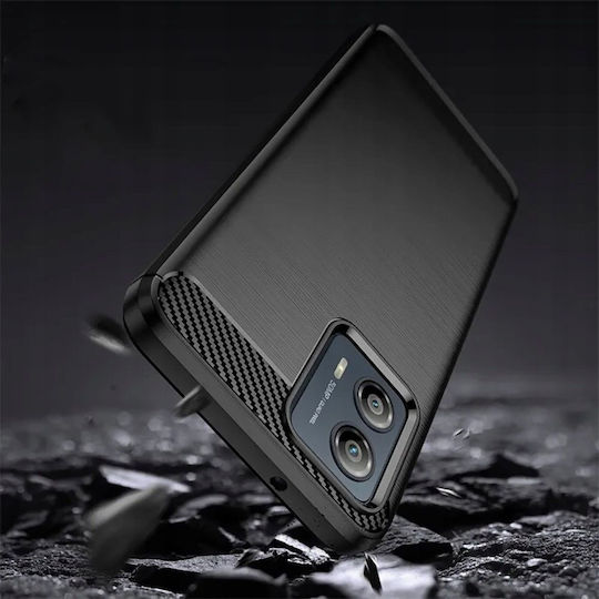 Tech-Protect Carbon Задна корица Силикон Черен (Motorola Moto G73 5G)