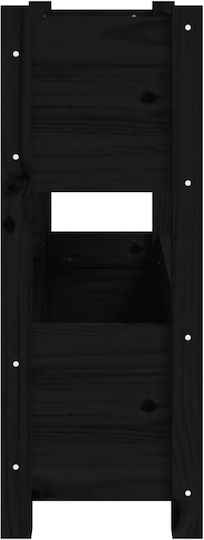 vidaXL Кутия за саксии Дърво Черен 77x25x66см.