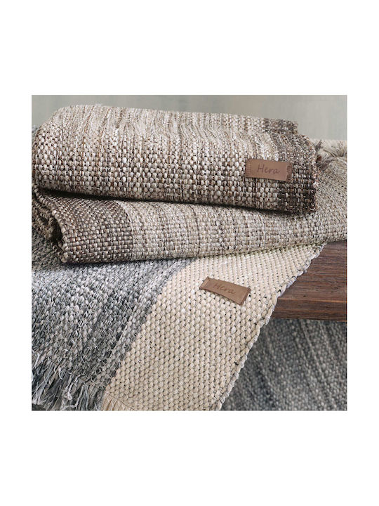 Rythmos Hera Rug Rectangular Summer with Fringes Brown