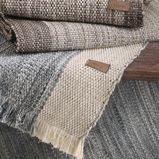 Rythmos Hera Rug Rectangular Summer with Fringes Gray