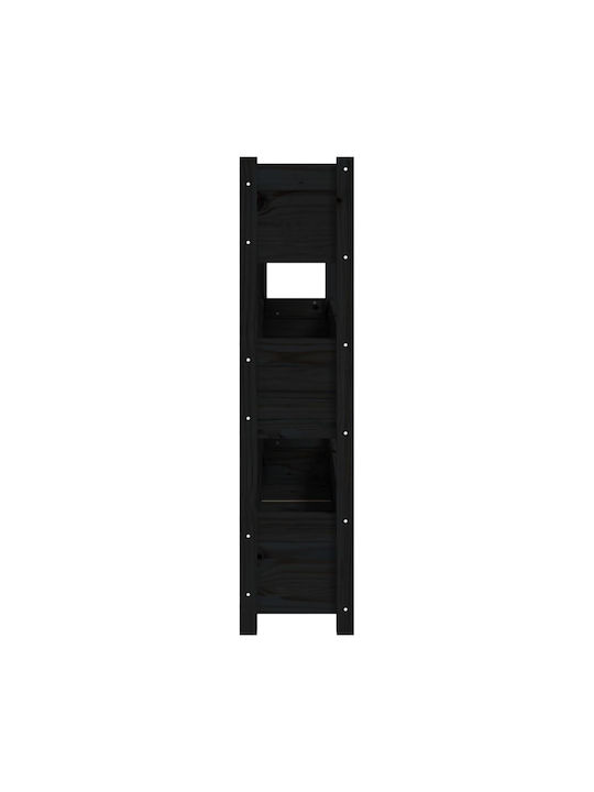 vidaXL Blumenkasten Hölzernes Schwarz 112x25x104.5cm.