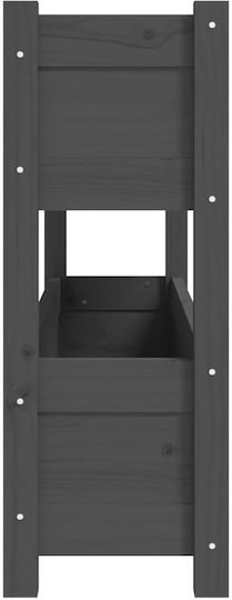 vidaXL Blumenkasten Hölzernes Gray 112x25x66cm.