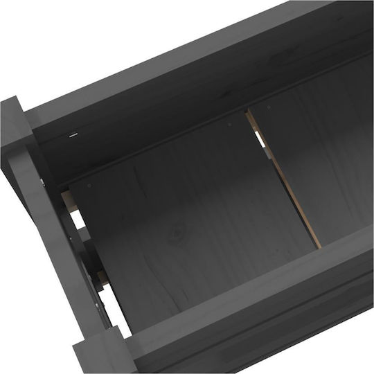 vidaXL Blumenkasten Hölzernes Gray 112x25x66cm.
