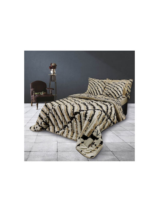 SB Home Teatro Module Cuvertură Extra-dublu Bumbac Bej 240x260cm 3buc
