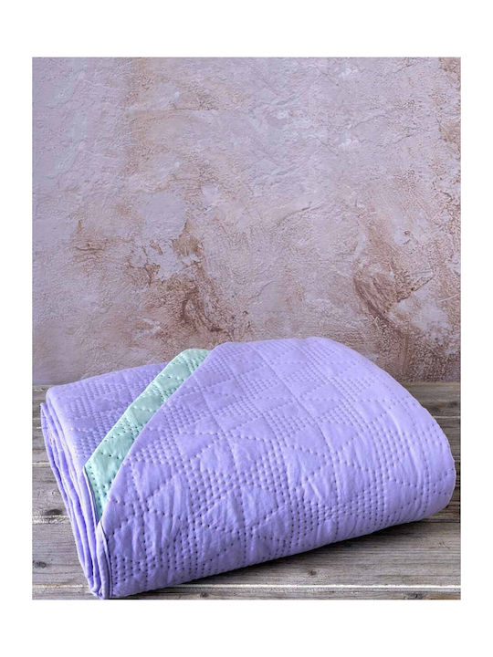 Nima Armon Coverlet Queen Size Microfiber Lavender / Pistachio 220x240cm