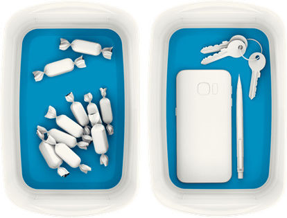 Plastic Desk Organizer 5257 in Blue Color 1pcs 24.6x9.8x16cm