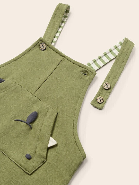 Παιδική Σαλοπέτα Υφασμάτινη Dinosaur Overalls Χακί