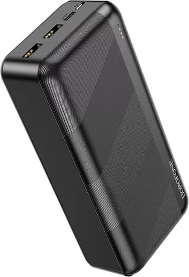 Borofone BJ27B Power Bank 30000mAh with 2 USB-A Ports and USB-C Port Black