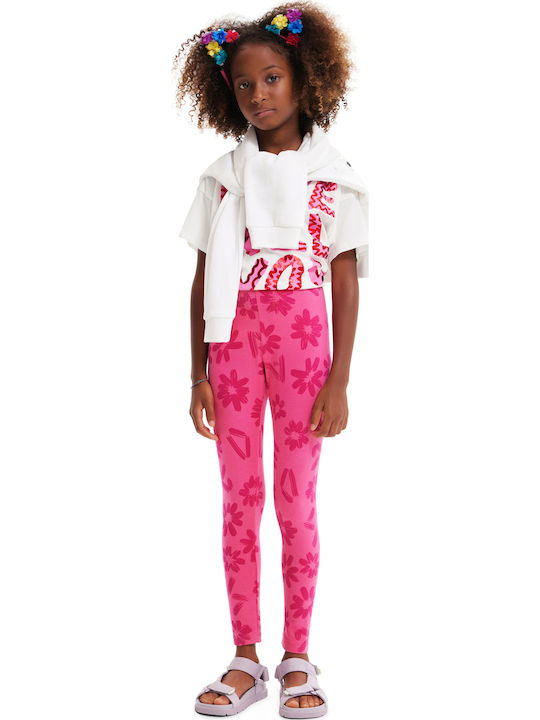 Kinder Leggings Lang Fuchsie