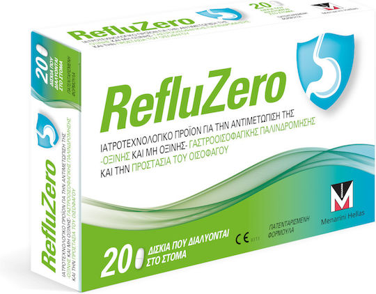 Menarini RefluZero Special Food Supplement 20 chewable tabs