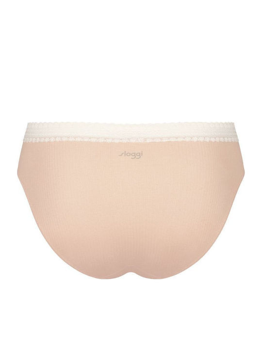 Go Ribbed H Tai Βαμβακερά Γυναικεία Slip 2Pack Ροζ