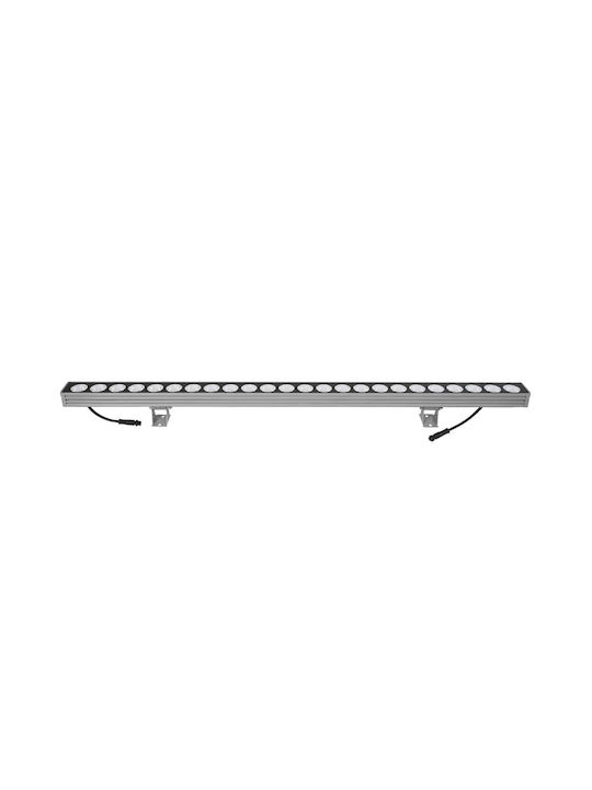 GloboStar Javia Outdoor Floor Lamp LED Wall Washer 48W with Natural White Light IP67 Gray