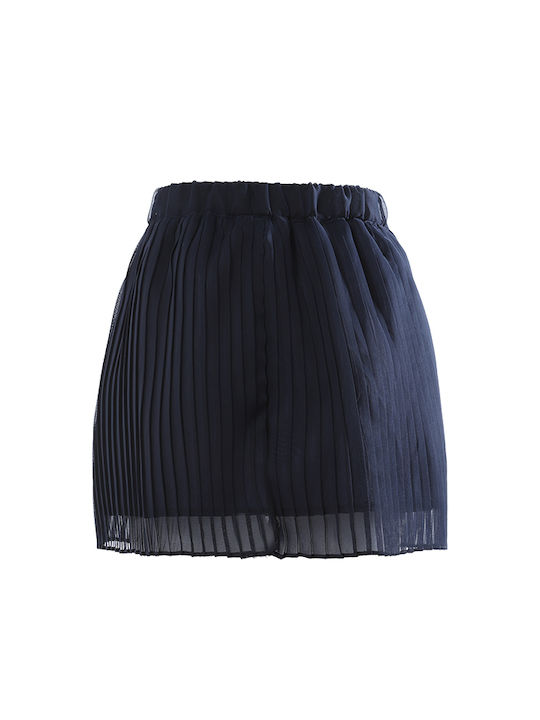 Matoufrance Kids Pleated Skirt Solid Blue