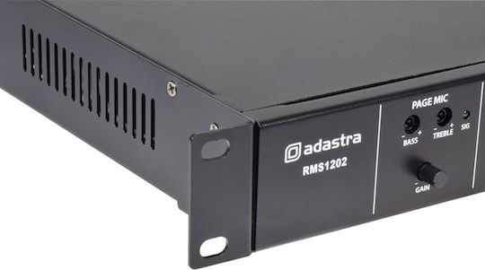 Adastra RMS1202 Τελικός Ενισχυτής Εγκαταστάσεων 2 Καναλιών 120W/4Ω 240W/100V 953.154UK