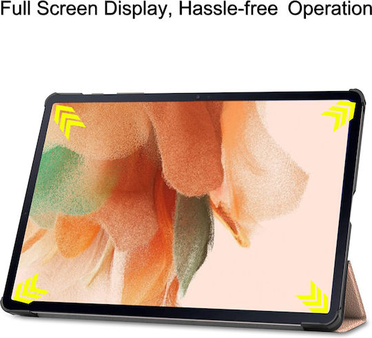 Sonique Flip Cover Ανθεκτική Ροζ Χρυσή (Galaxy Tab S7 FE)