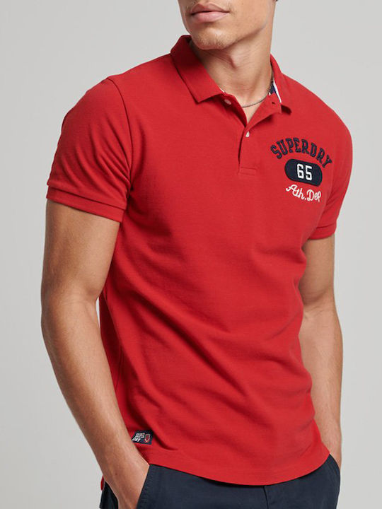 Superdry Vintage Supertate Herren Kurzarmshirt Polo Rot