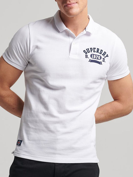Superdry Superstate Polo Μπλούζα Λευκή