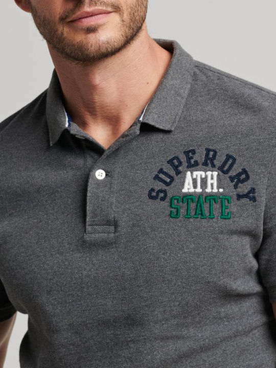 Ovin Applique Polo Herrenblusen Kurzarm Graue