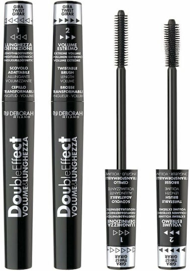 Deborah Milano Double Effect Volume & Length Mascara for volume & Length Black