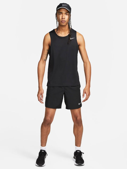 Dri-FIT Miler Dri-Fit Sportliches Kurzarmbluse Schwarz