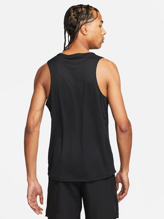 Dri-FIT Miler Dri-Fit Sportliches Kurzarmbluse Schwarz