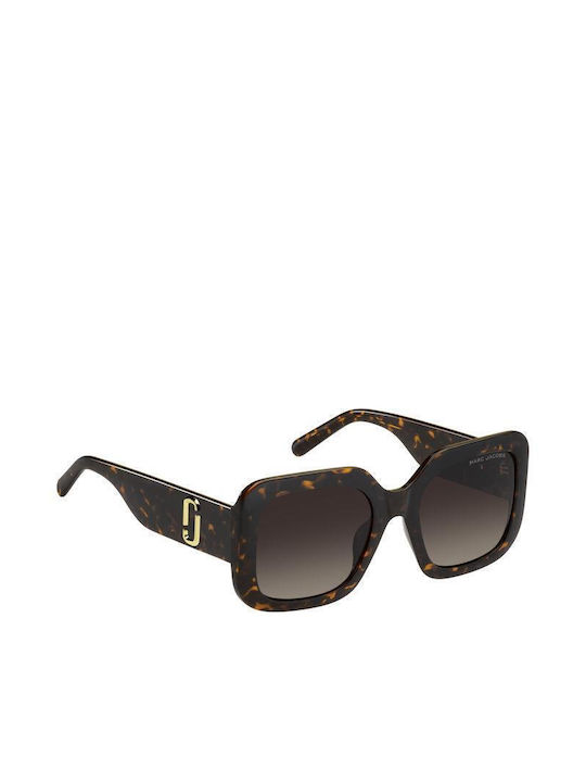 Marc Jacobs Women's Sunglasses with Brown Tartaruga Metal Frame and Brown Gradient Lens MARC 647/S 086/HA