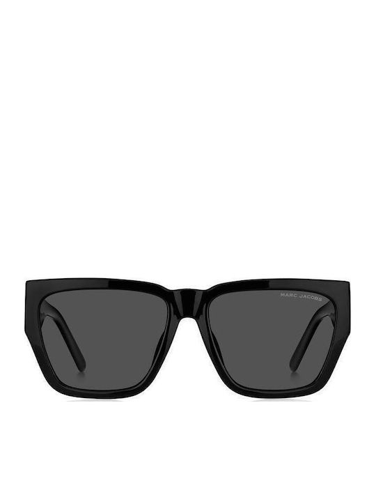 Marc Jacobs Ochelari De Soare Pentru Femei Cu Ramă Neagră Din Plastic Și Lentile Gri Degrade