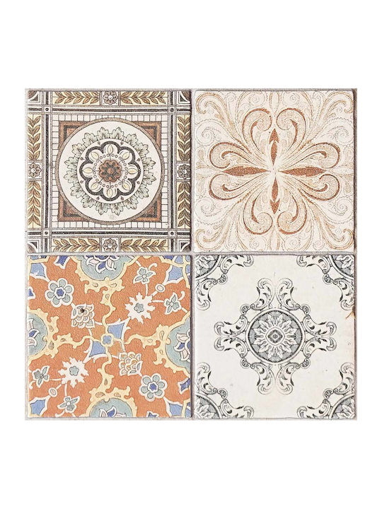 Διακοσμητικό Αυτοκόλλητο Πλακάκια White Wood 3τμχ 30x30εκ. Ango
