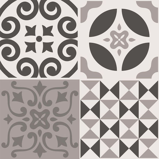 Dekorativer Aufkleber Kacheln Cementine 3Stück 30x30cm Ango