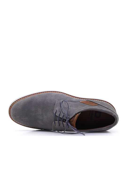 Men's Leather Casual Shoes Gray