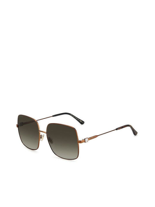 Jimmy Choo Lili Sunglasses with J7D/HA Metal Frame and Brown Gradient Lens