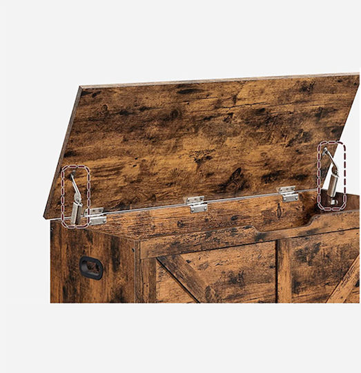 Vasagle Cufăr Din Lemn 100x40x46 Cm Maro Vasagle Cufăr Din Lemn 100x40x46 Cm Maro