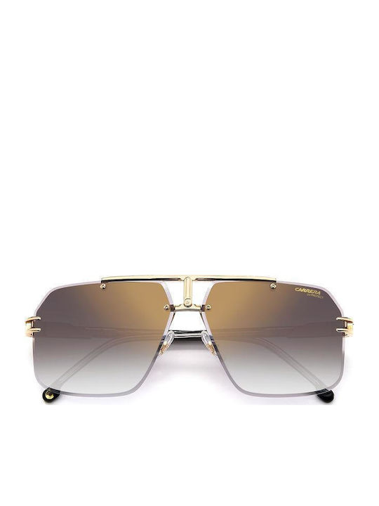 Carrera Men's Sunglasses with Gold Metallic Frame and Grey Lens 1054S RHL/FQ