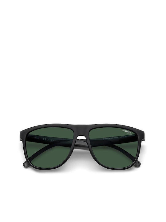 Men's Sunglasses with Black Horn-Rimmed Frame and Grey Polarized Lenses