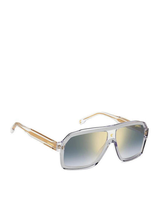 Carrera Men's Sunglasses with Transparent Horn-Rimmed Frame and Grey Gradient Lens 1053/S 900/1V