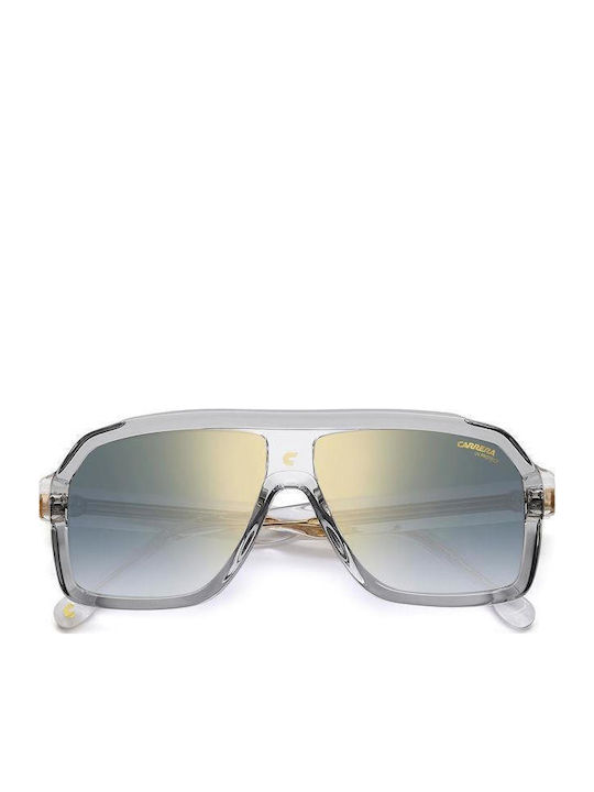 Carrera Men's Sunglasses with Transparent Horn-Rimmed Frame and Grey Gradient Lens 1053/S 900/1V
