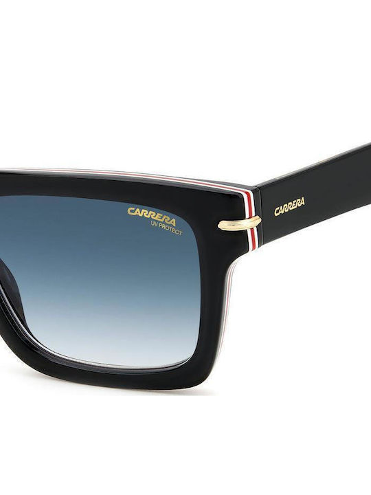 Carrera Unisex Sunglasses with Black Horn-Rimmed Frame and Grey Gradient Lens 305/S M4P/08
