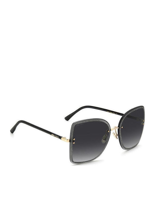 Jimmy Choo Women's Sunglasses with Gold Metallic Frame and Black Gradient Lenses LETI S 2M2 9O