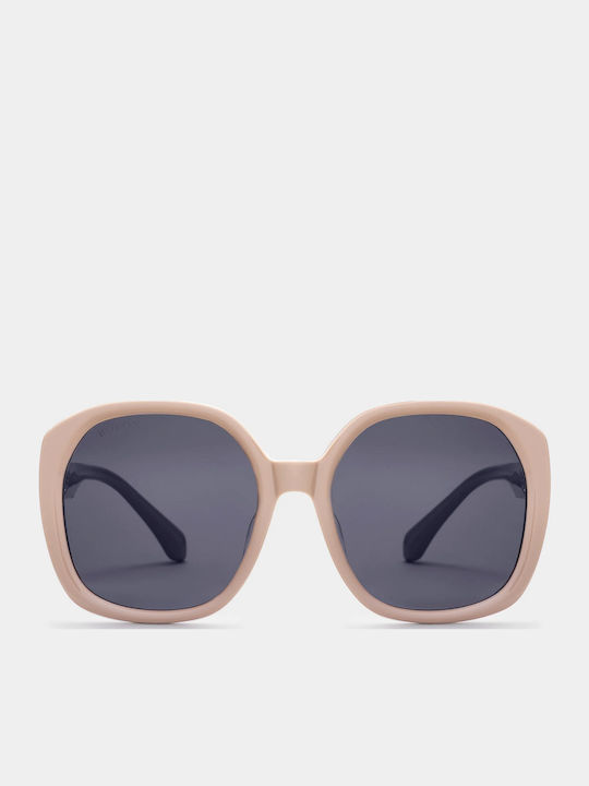 Bolon Damen Sonnenbrille mit Beige Kunststoff Gestell und Gray Linse BL3091A21