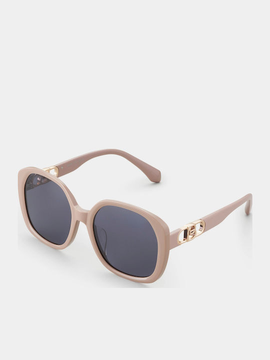 Bolon Damen Sonnenbrille mit Beige Kunststoff Gestell und Gray Linse BL3091A21