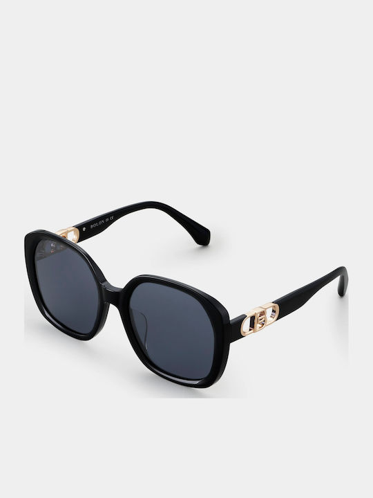 Bolon Damen Sonnenbrille mit Schwarz Kunststoff Gestell und Gray Linse BL3091C10