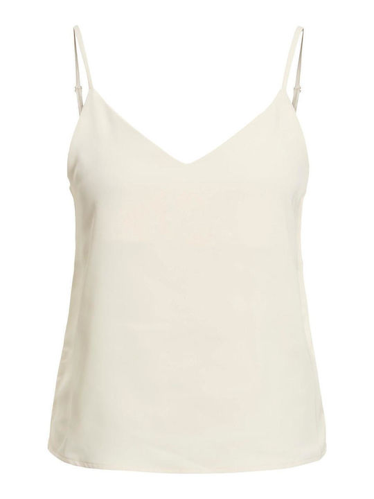 Women's Blouse Satin with Straps & V Neckline Seedpearl