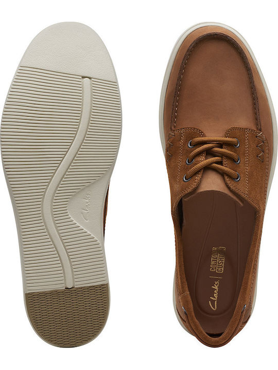 Men's Leather Boat Shoes Tabac Brown
