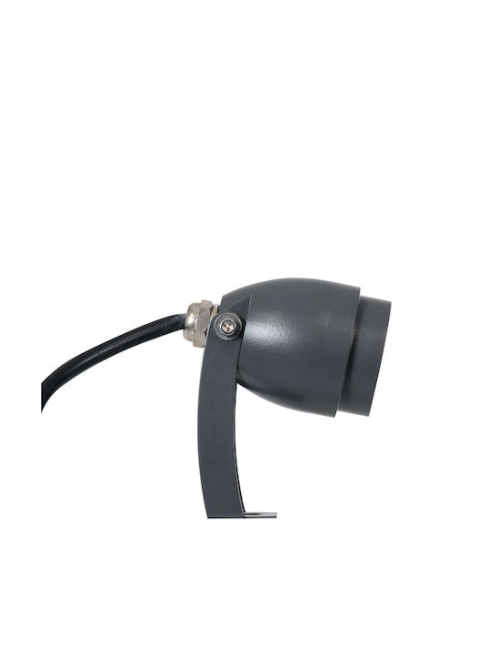GloboStar GloboStar Außenstehlampen Projektor LED 3W mit Warmes Weiß IP67 Graue