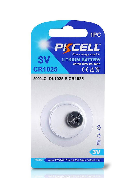 Pkcell Μπαταρία Λιθίου Ρολογιών CR1025 3V 1τμχ